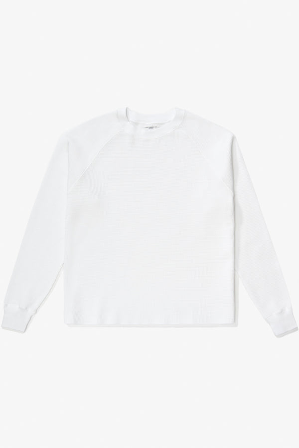 lady white co. RAGLAN THERMAL - WHITE
