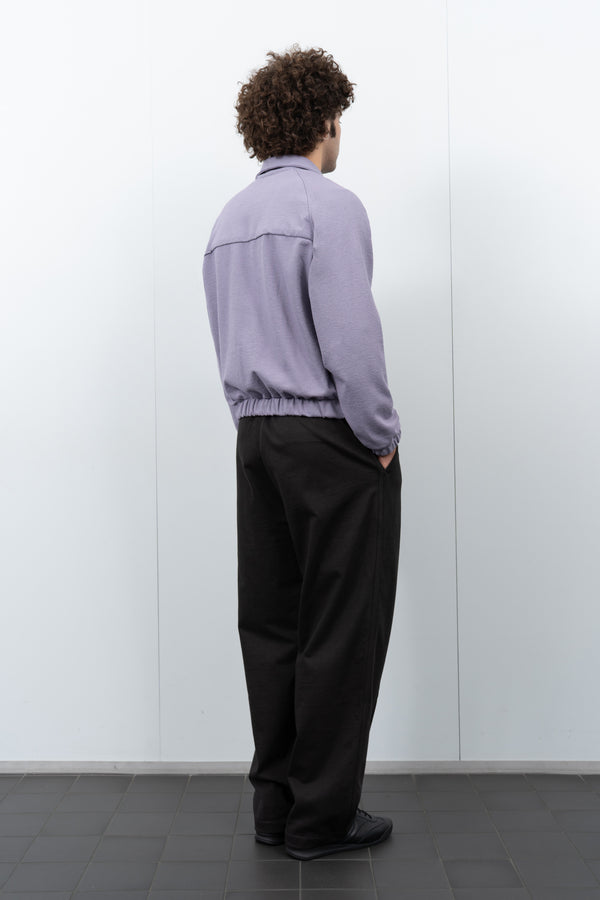 Lady White Co. TEXTURED COACH JACKET - LILAC GREY