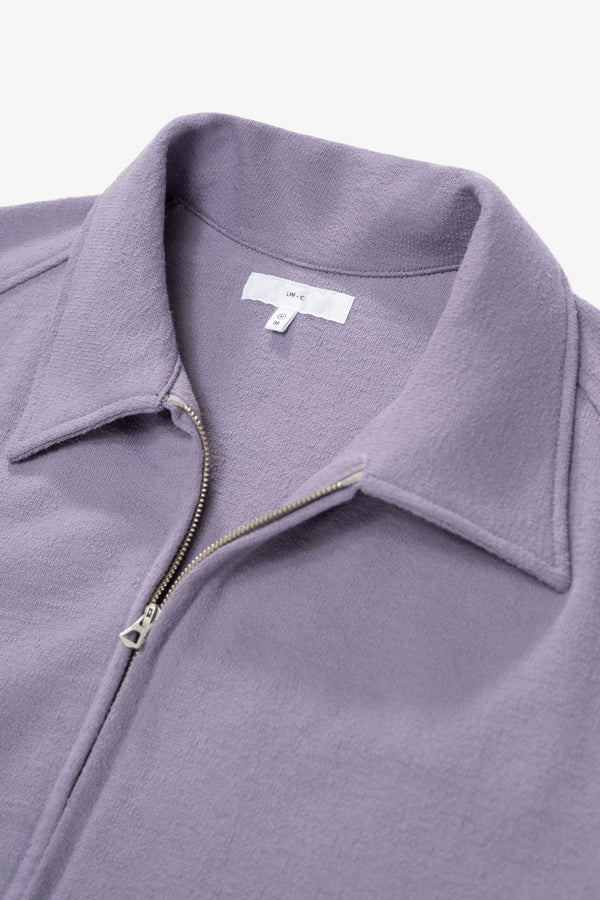 Lady White Co. TEXTURED COACH JACKET - LILAC GREY