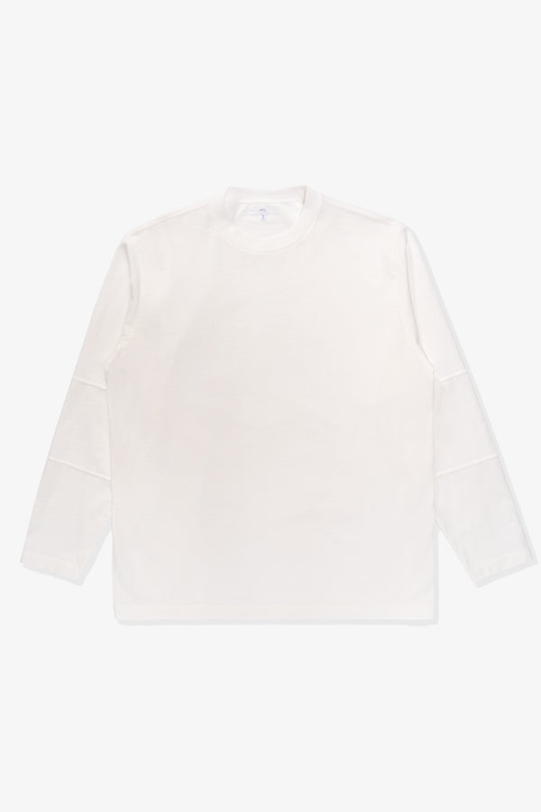 lady white co. TRIPANEL L/S T-SHIRT - WHITE