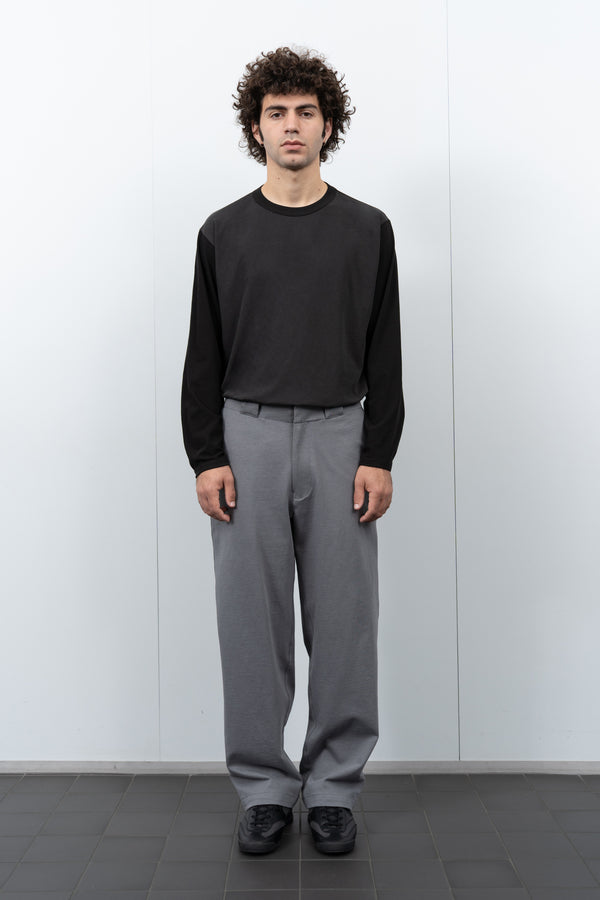 Lady White Co. TWO TONE L/S - PIGMENT CHARCOAL/BLACK