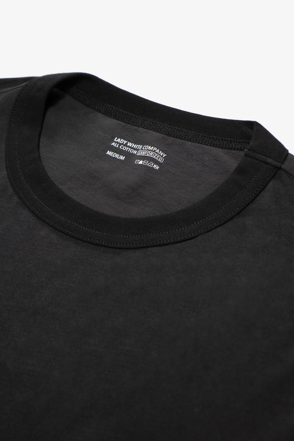 Lady White Co. TWO TONE L/S - PIGMENT CHARCOAL/BLACK