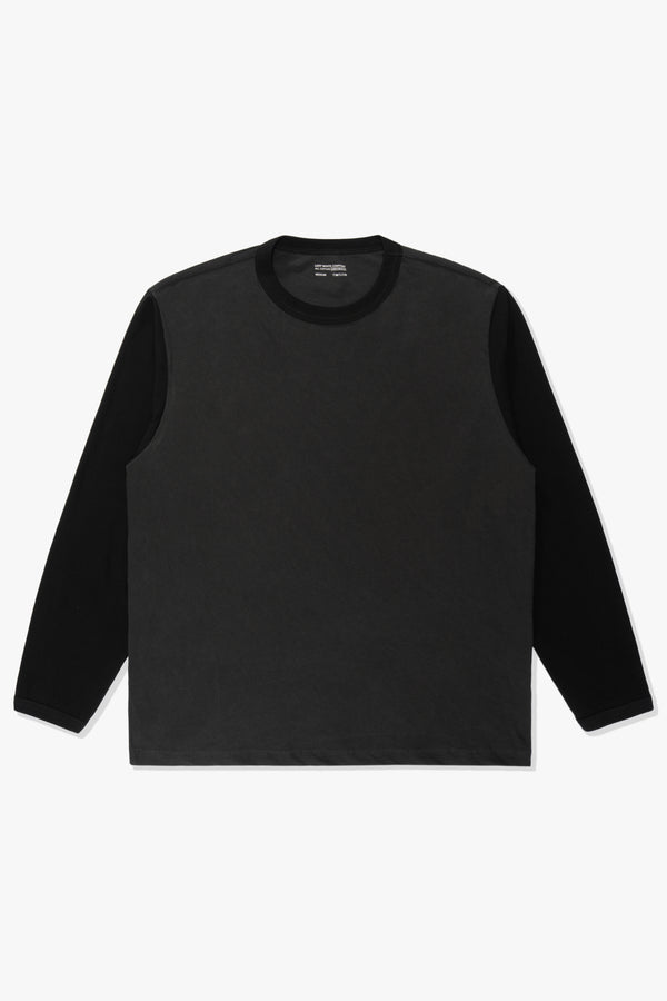 lady white co. TWO TONE L/S - PIGMENT CHARCOAL/BLACK