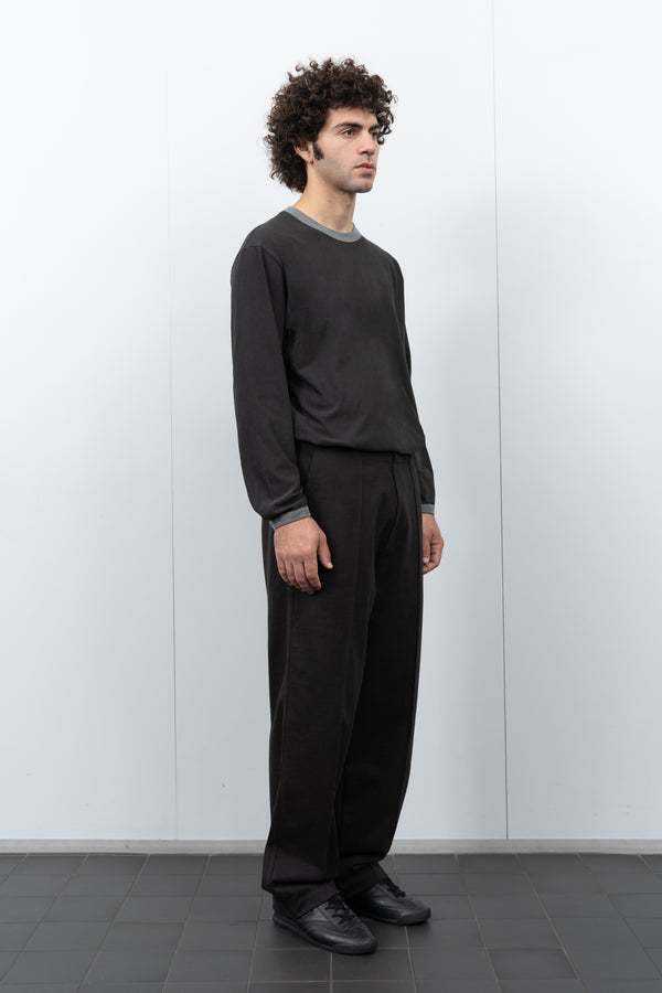 Lady White Co. TWO TONE L/S - PIGMENT CHARCOAL/KELP