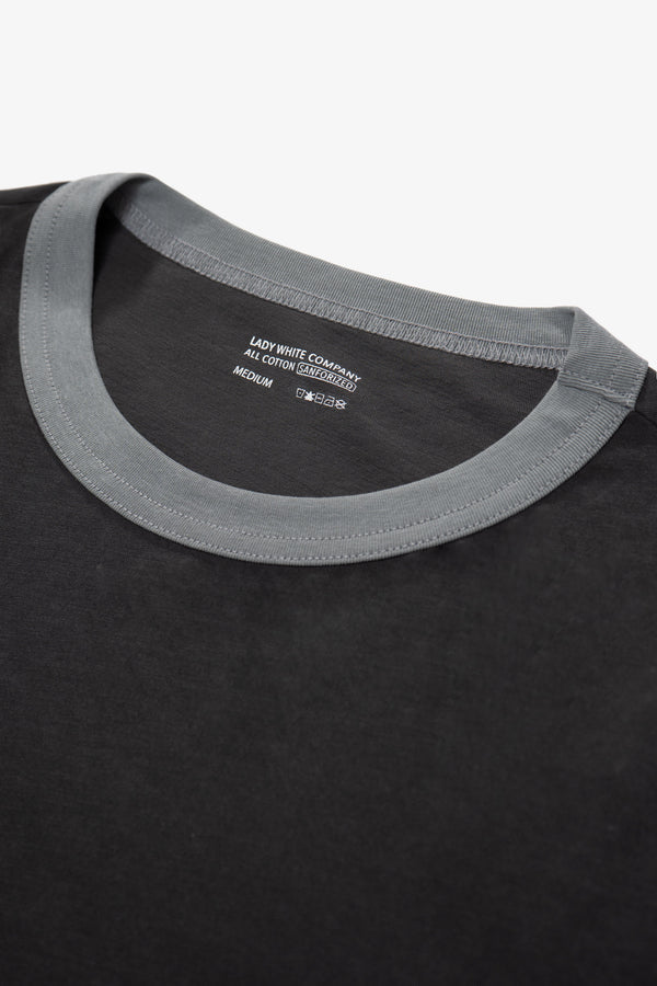 Lady White Co. TWO TONE L/S - PIGMENT CHARCOAL/KELP