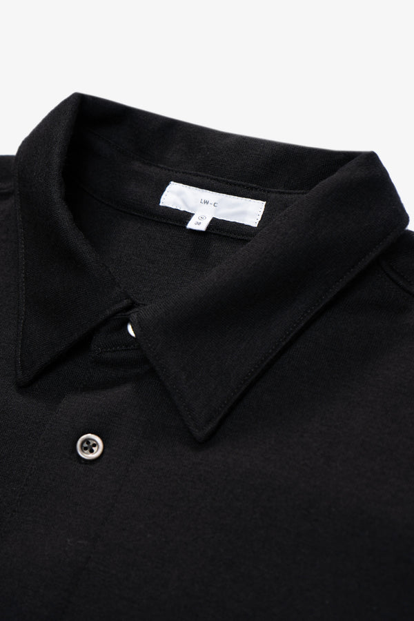 Lady White Co. WOOL BUTTON UP - BLACK