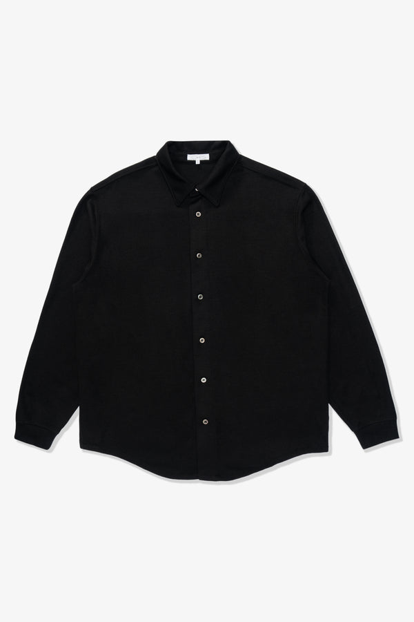 lady white co. WOOL BUTTON UP - BLACK