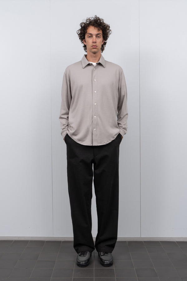 Lady White Co. WOOL BUTTON UP - SILVER