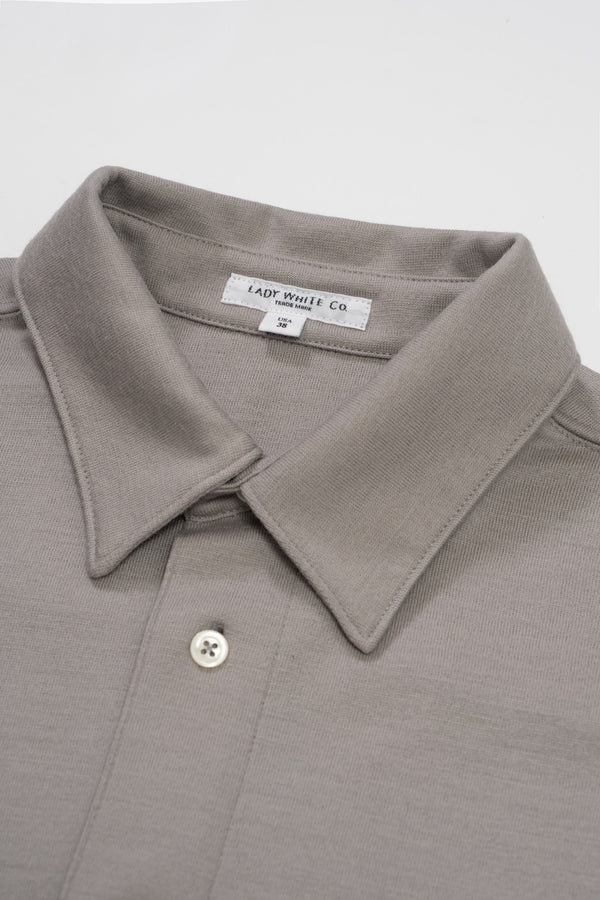 Lady White Co. WOOL BUTTON UP - SILVER