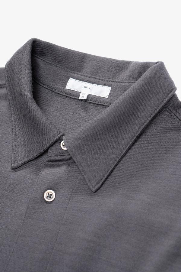 Lady White Co. WOOL BUTTON UP - SLATE GREY