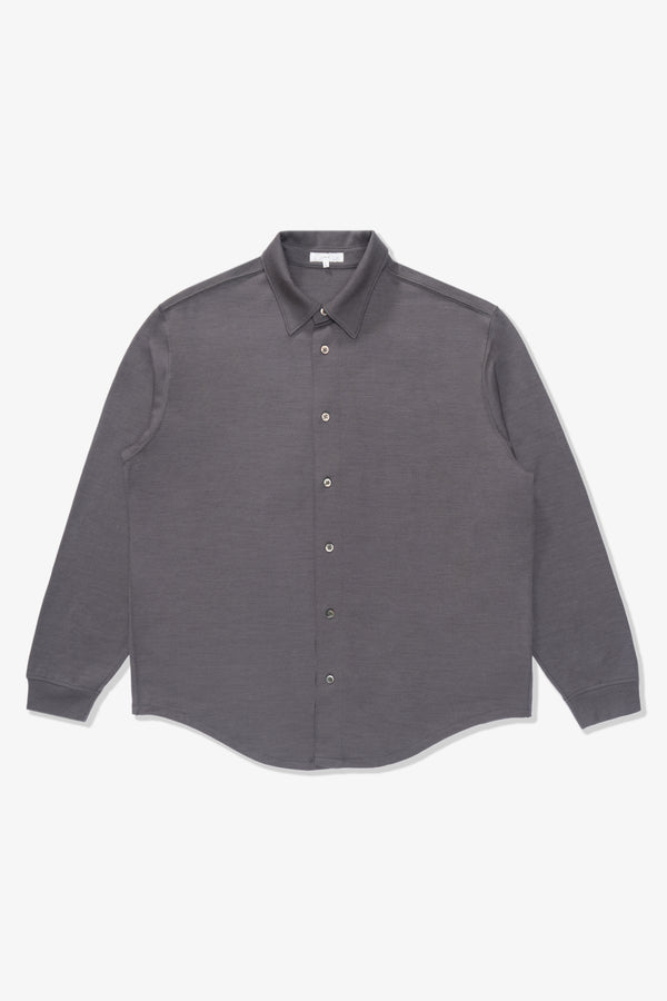 lady white co. WOOL BUTTON UP - SLATE GREY