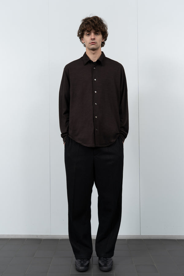 Lady White Co. WOOL BUTTON UP - WOODBERRY