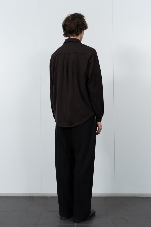 Lady White Co. WOOL BUTTON UP - WOODBERRY