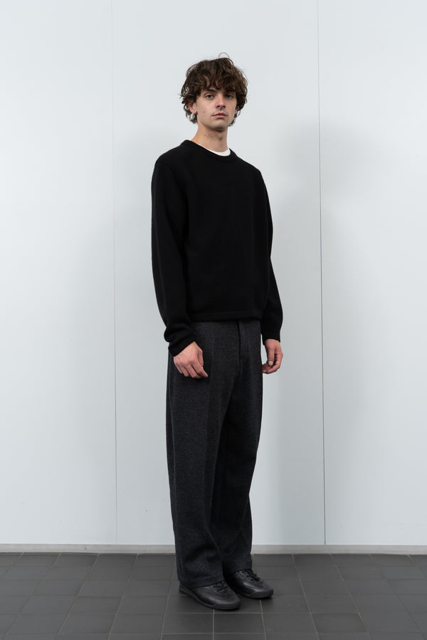 Lady White Co. WOOL CASHMERE SWEATER - BLACK