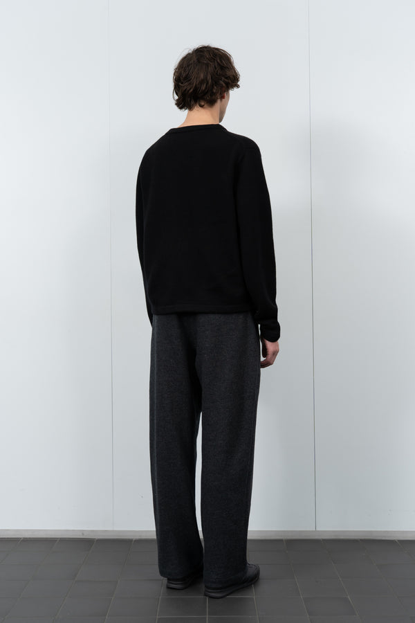 Lady White Co. WOOL CASHMERE SWEATER - BLACK