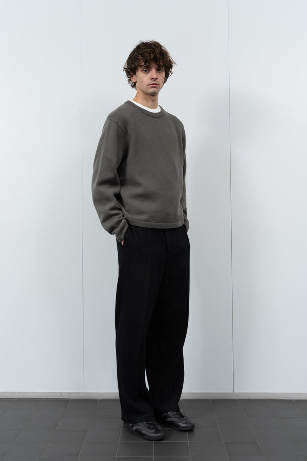 Lady White Co. WOOL CASHMERE SWEATER - MARINE GREY