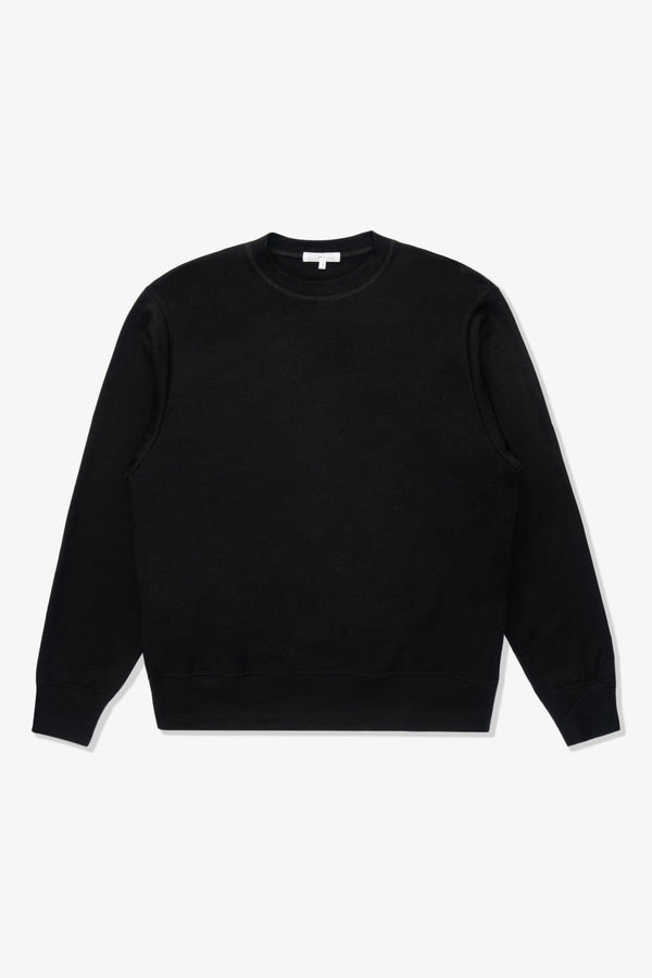 lady white co. WOOL JERSEY SWEATER - BLACK