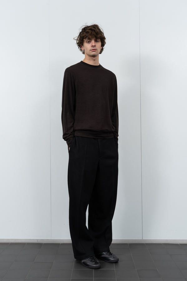 Lady White Co. WOOL JERSEY SWEATER - WOODBERRY