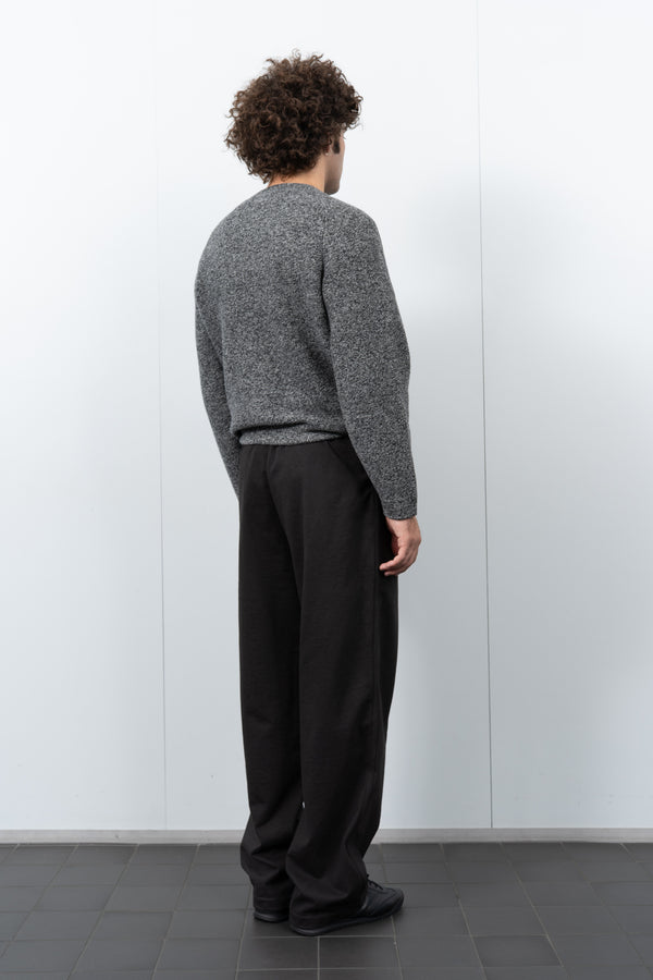 Lady White Co. WOOL LINK ZIP CARDIGAN - BLACK TWIST