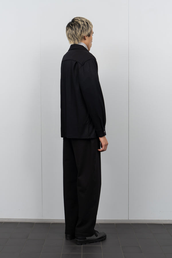 Lady White Co. WOOL OVERSHIRT - BLACK