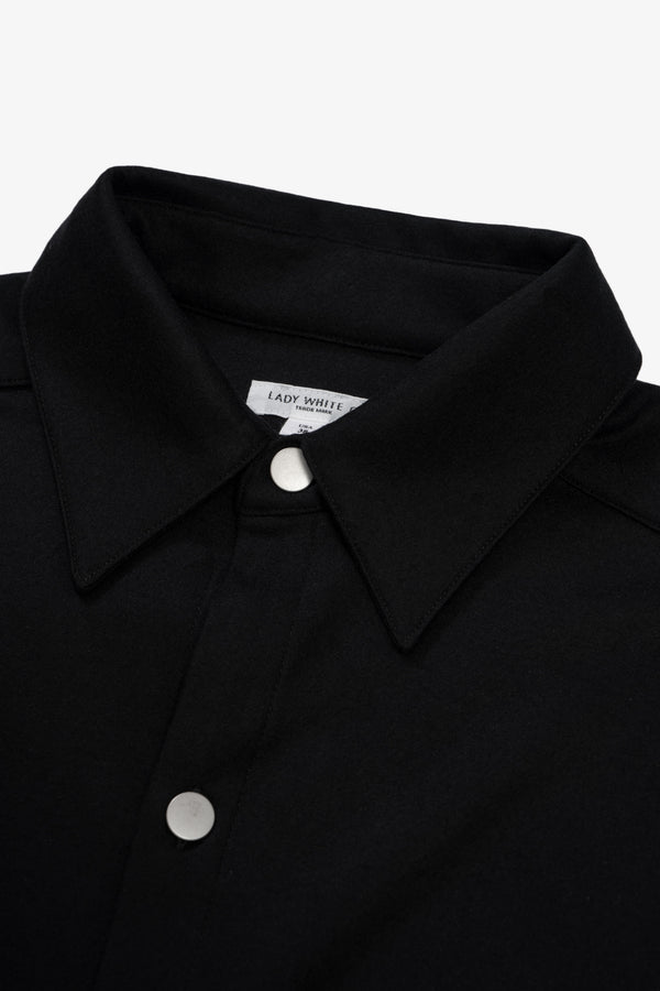 Lady White Co. WOOL OVERSHIRT - BLACK
