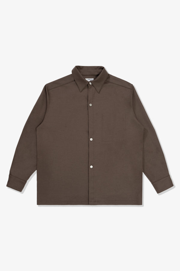 lady white co. WOOL OVERSHIRT - CEMENT