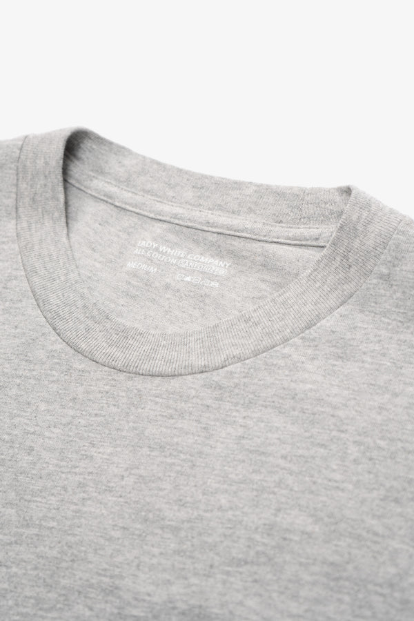 Lady White Co. MUNICIPAL POCKET T-SHIRT - HEATHER GREY