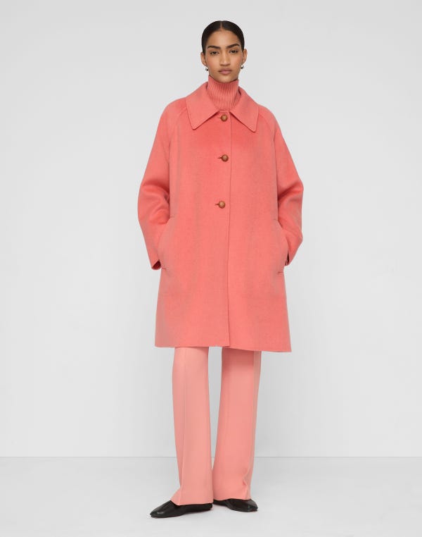 Lafayette148 Cashmere Double Face Oversized Car Coat