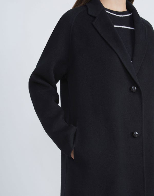 Lafayette148 Cashmere Double Face Oversized Car Coat