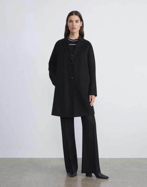 Lafayette148 Cashmere Double Face Oversized Car Coat