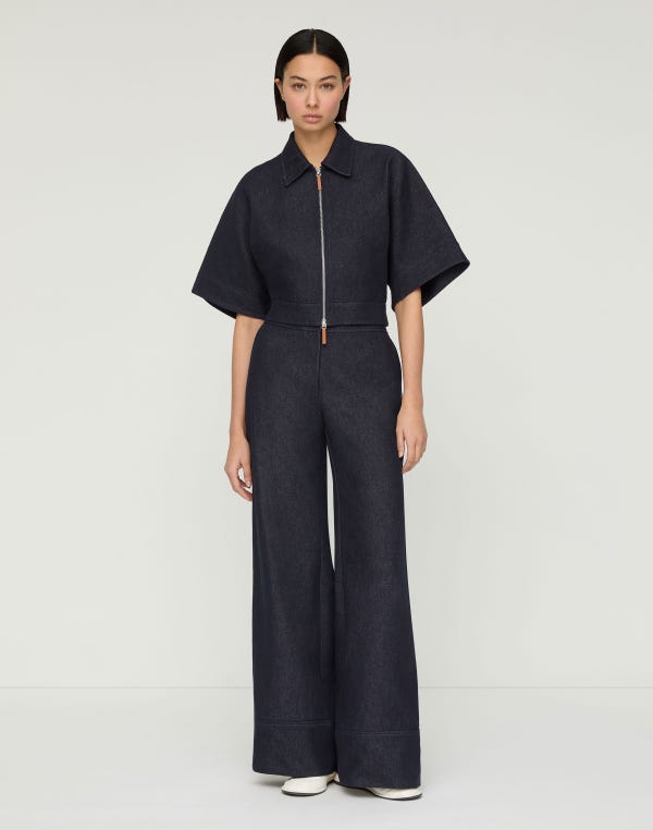 Lafayette148 Cotton-Linen Twill Kimono Sleeve Jacket