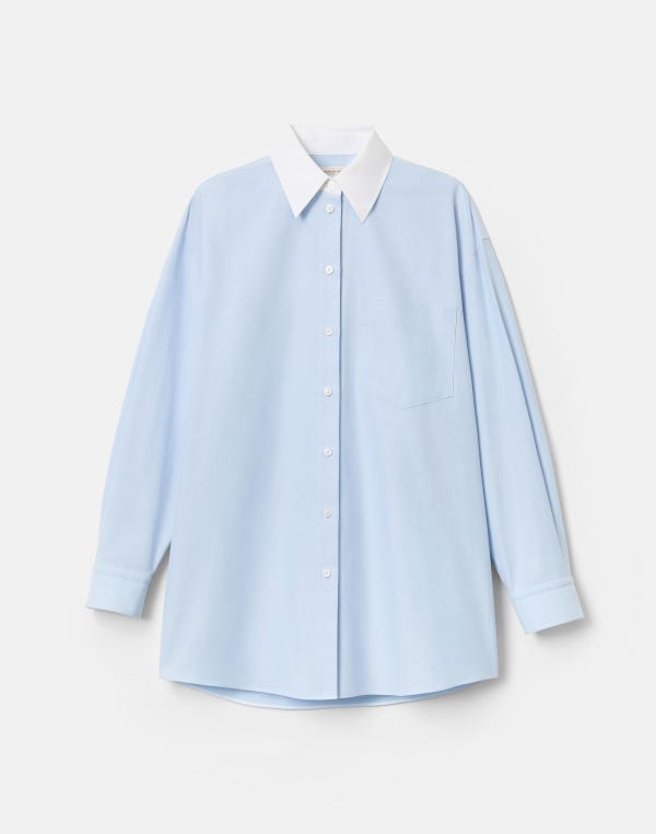 lafayette148 Cotton Oxford Oversized Water Mill Shirt