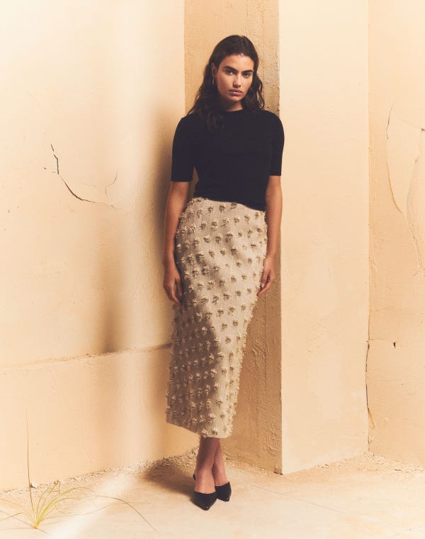 Lafayette148 Fine Gauge Cashmere Crewneck Short Sleeve Sweater