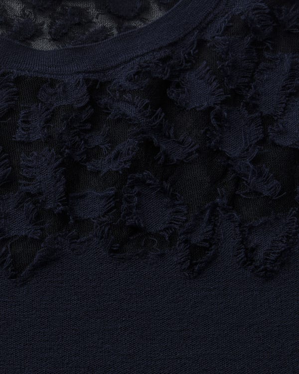 Lafayette148 Fine Gauge Cashmere Sheer Jacquard Pullover