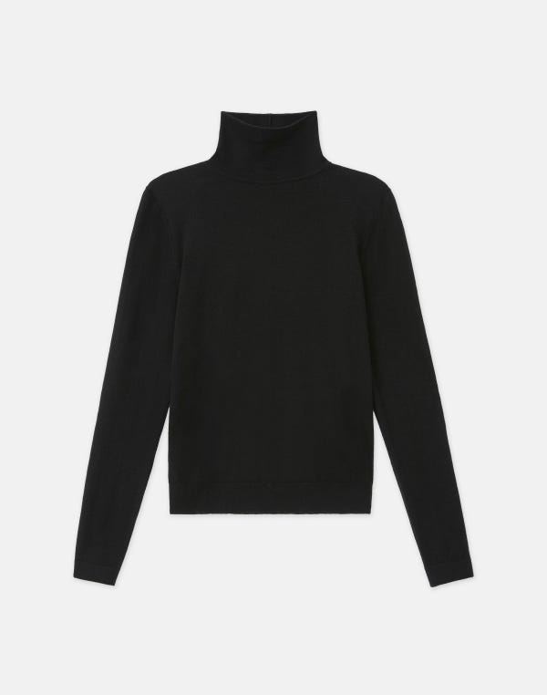 lafayette148 Fine Gauge Cashmere Stand Collar Sweater