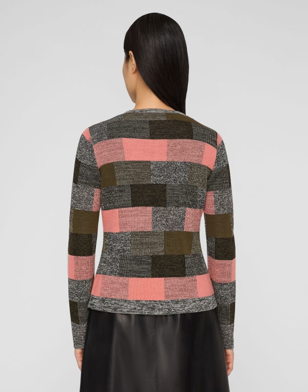 Lafayette148 Finespun Voile-Cashmere Jacquard Button Cardigan