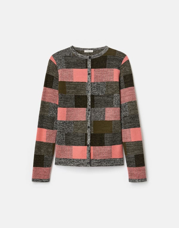 lafayette148 Finespun Voile-Cashmere Jacquard Button Cardigan