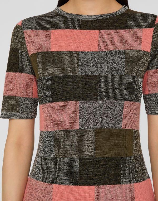 Lafayette148 Finespun Voile-Cashmere Jacquard Crewneck Sweater