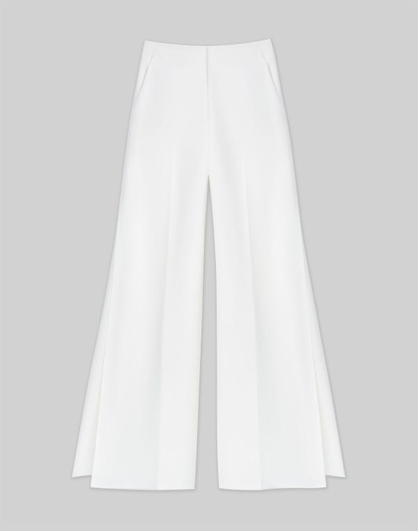 lafayette148 Finesse Crepe Franklin Wide Leg Ankle Pant