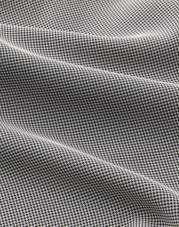 Lafayette148 Fluid Houndstooth Jacquard Side Tie Handkerchief Midi Dress