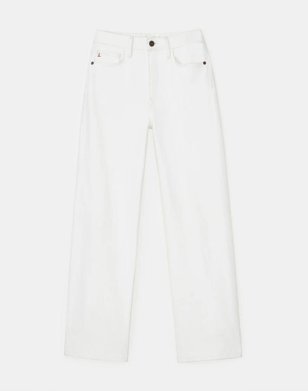 lafayette148 L148 Denim Wyckoff Wide-Leg Cropped Jean