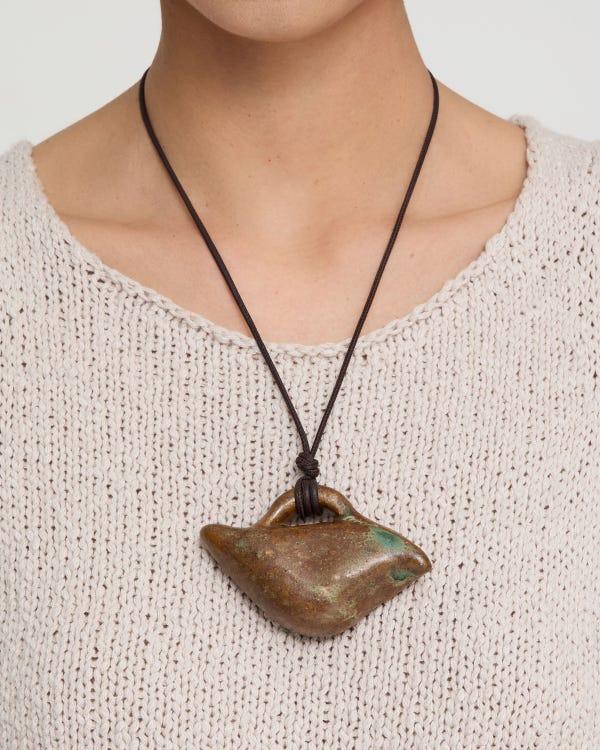 Lafayette148 Lafayette 148 X Yoona Hur Bird Vessel Ceramic Pendant Necklace