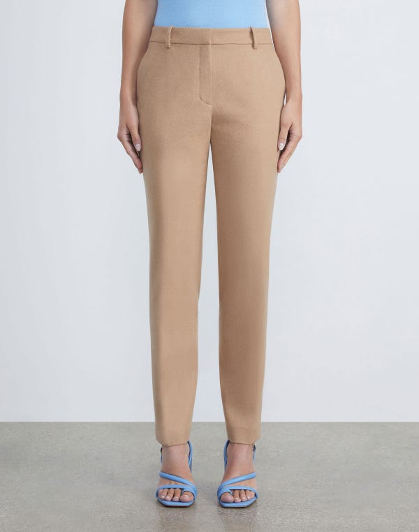 Lafayette148 Camel Hair Clinton Ankle Pant