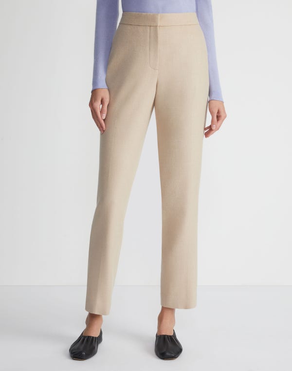 Lafayette148 Camel Hair Clinton Ankle Pant