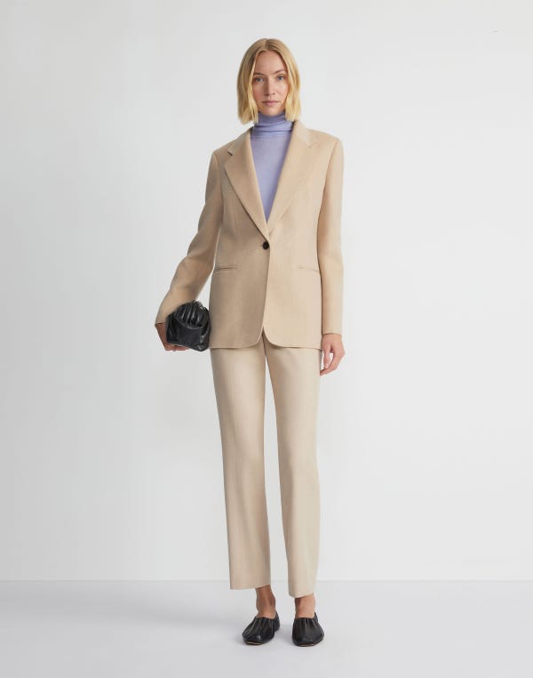 Lafayette148 Camel Hair Clinton Ankle Pant