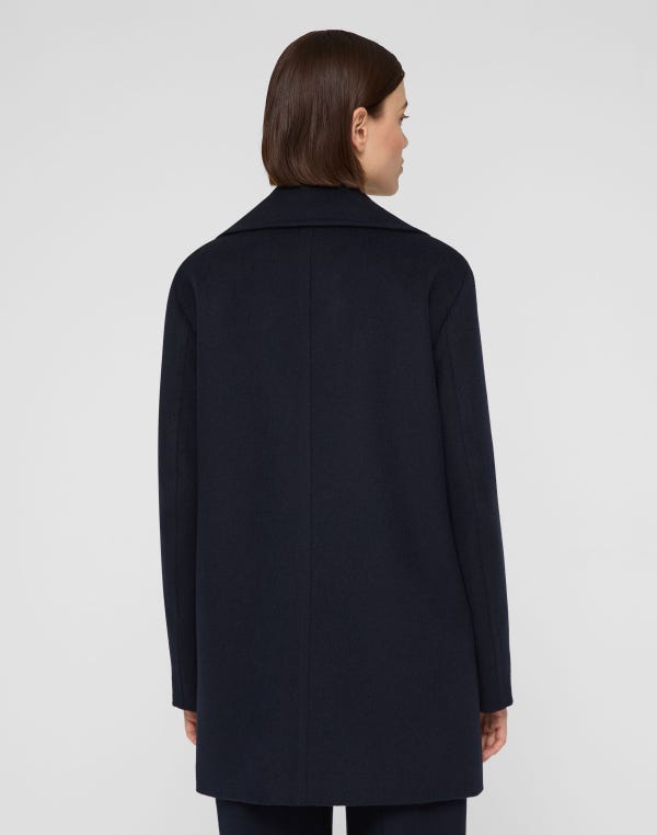 Lafayette148 Camel Hair Double Breasted Peacoat