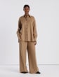 Lafayette148 Camel Hair Drop Shoulder Shirt Jacket