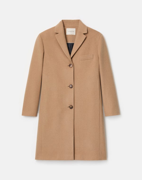lafayette148 Camel Hair Three Button Coat