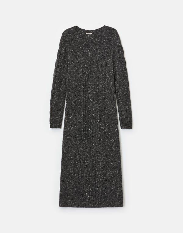 lafayette148 Cashmere Donegal Cable Sweater Dress