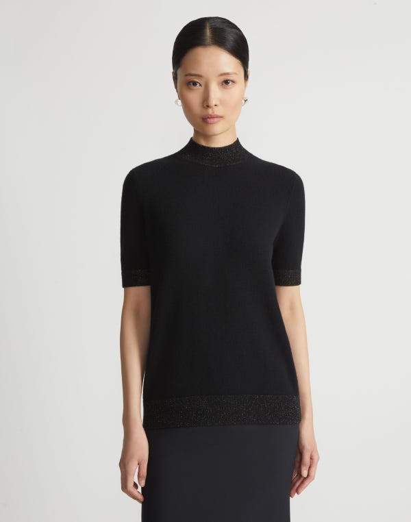 Lafayette148 Cashmere Mockneck Sweater